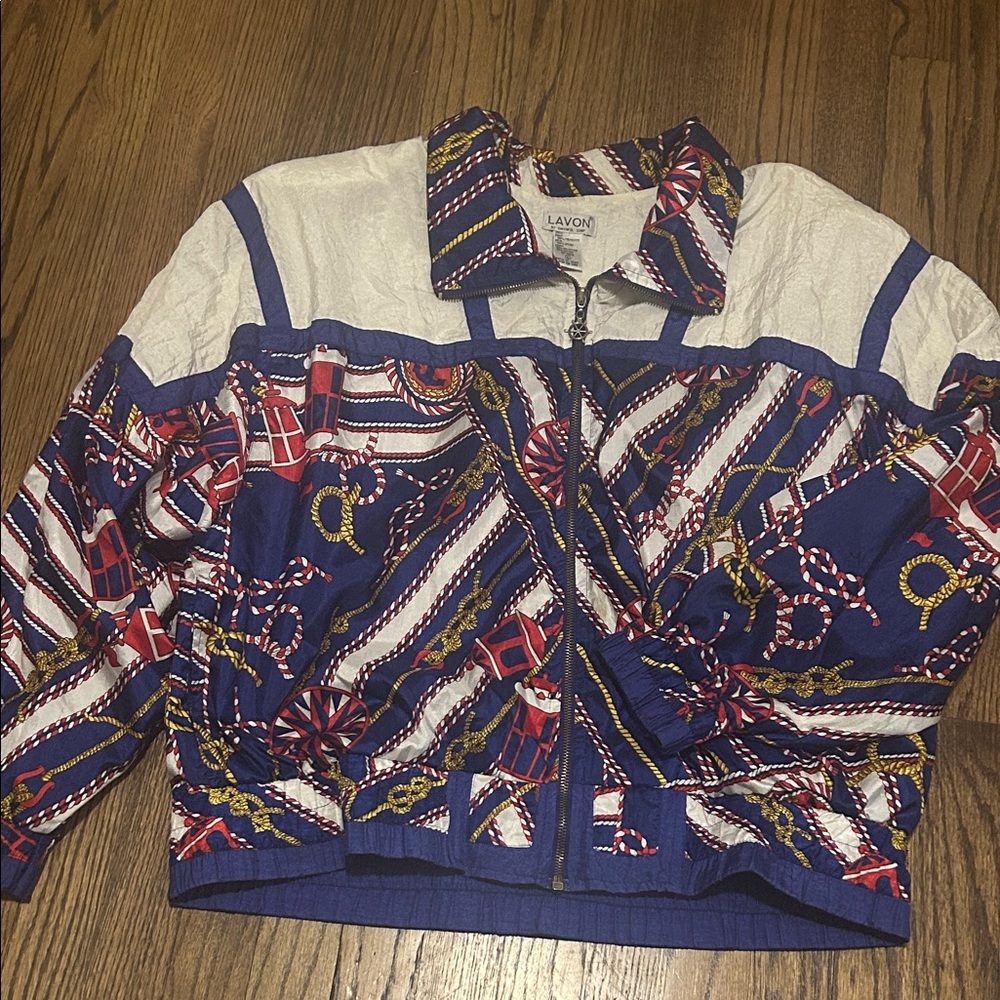 *3 for $10* Vintage Nautical Windbreaker size large